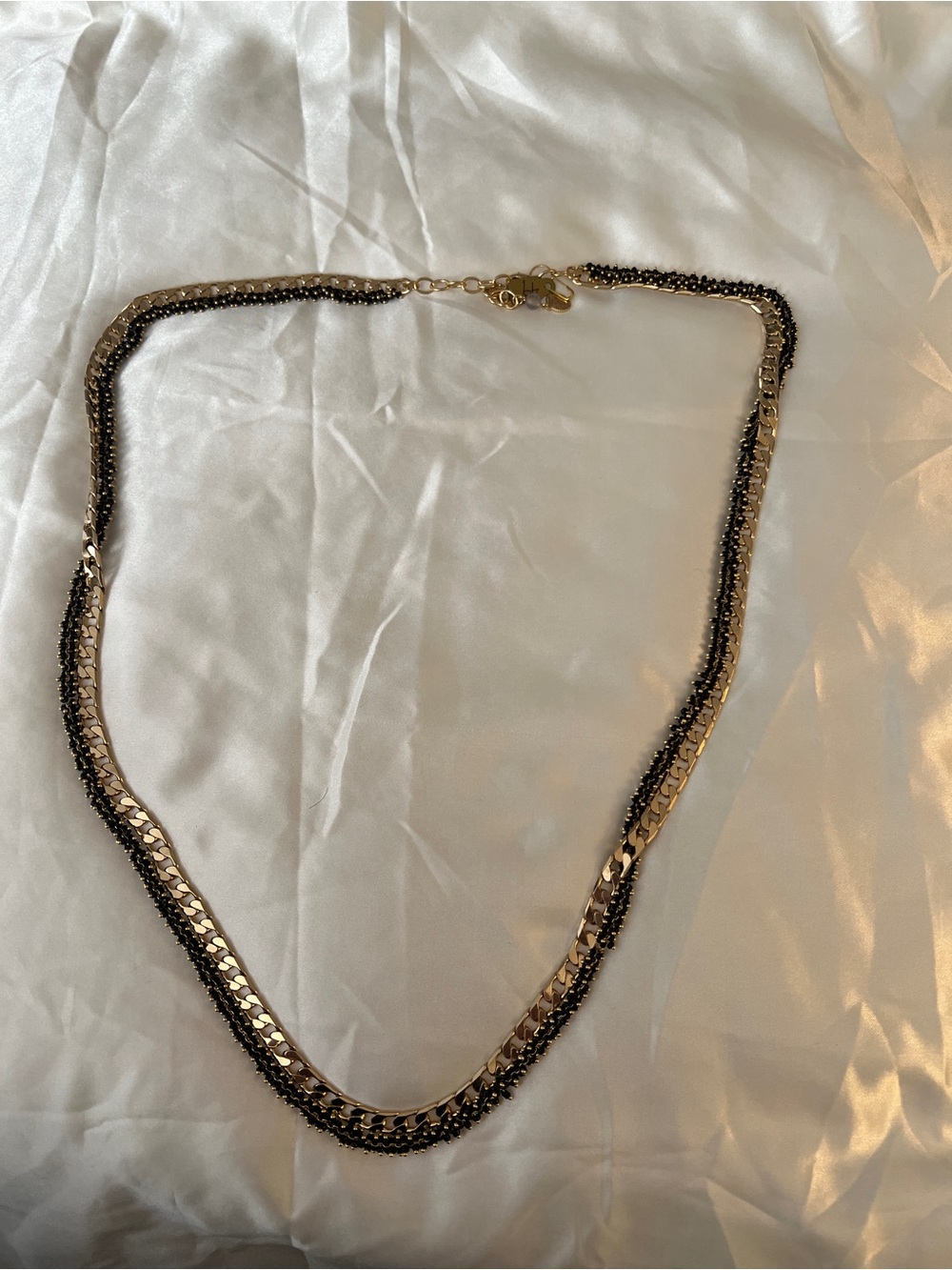 Sara Blaine/eSBe Black and Gold Double  Necklace - NWT
